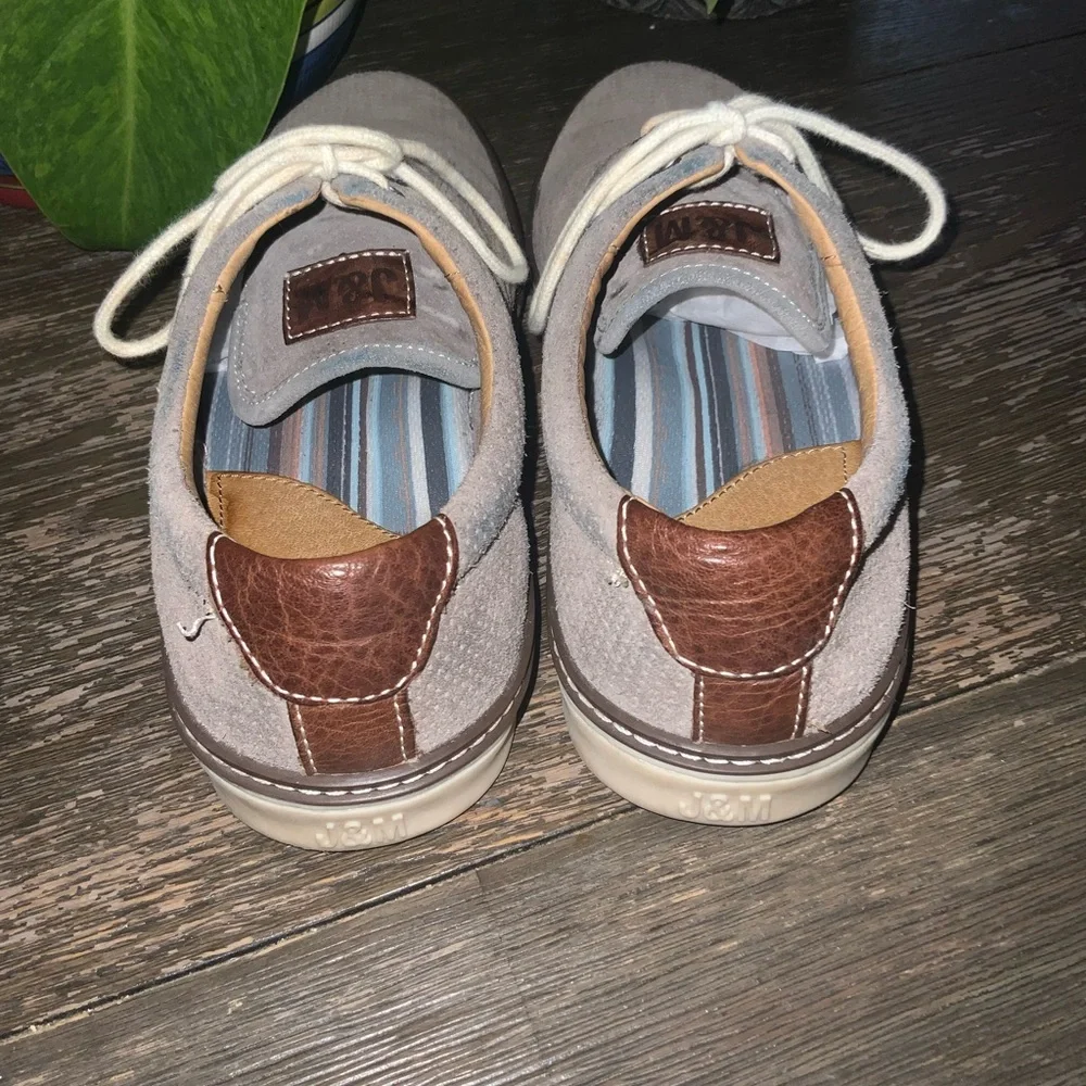Johnston & Murphy Men's McGuffey Plain Toe Shoe Gray OIled Leather 8